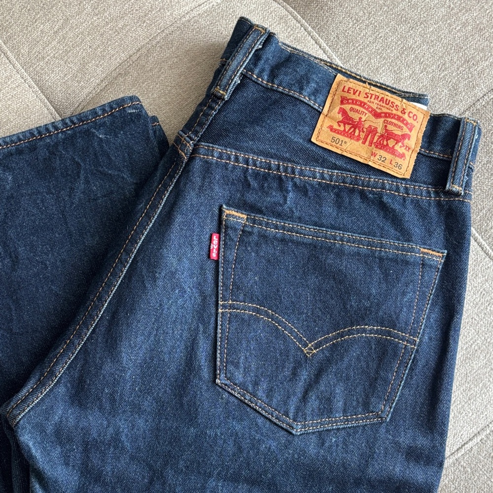 Levi's Men's Dark Indigo Straight Jeans